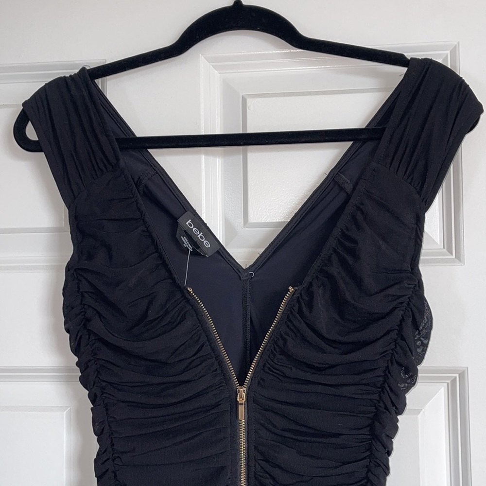 Bebe Rouched Mini Dress - Picture 3 of 4